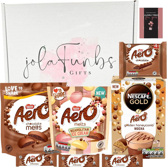 Aero chocolate hamper snack box filled with bubbly treats