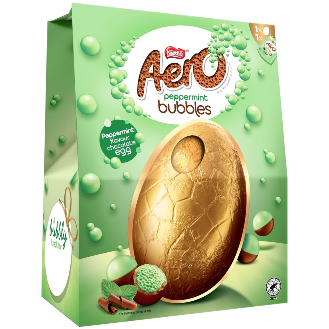 Aero Peppermint Giant Easter Egg 230g with mint chocolate