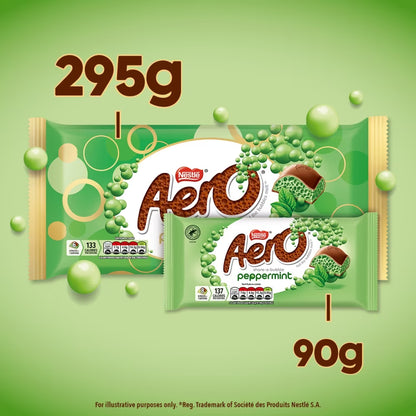 Bubbly Aero peppermint chocolate bar with aerated texture