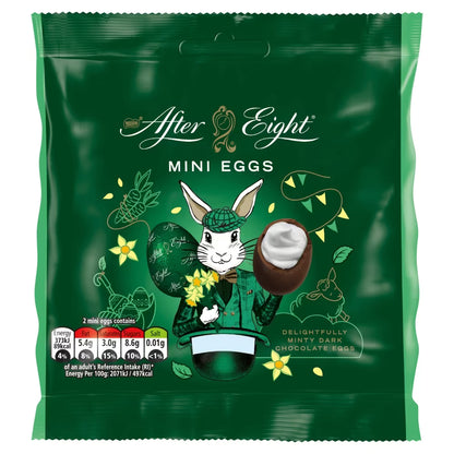 Rich dark chocolate mini eggs with natural peppermint oil