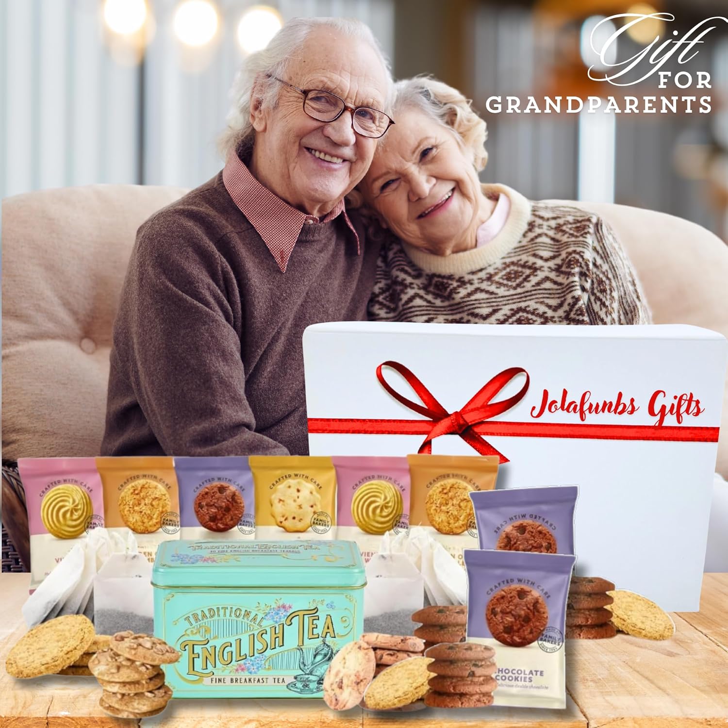 Afternoon tea gift set in white hamper box