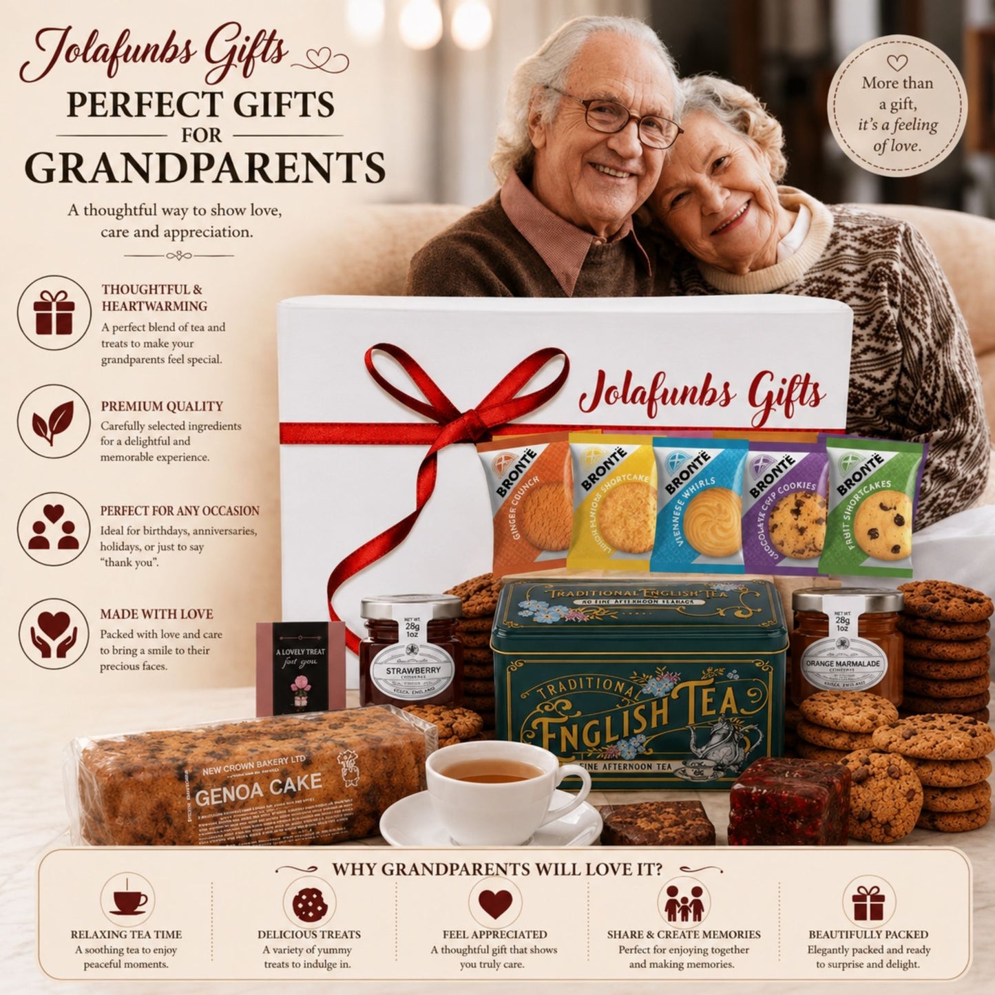 Afternoon tea hamper with green tea tin