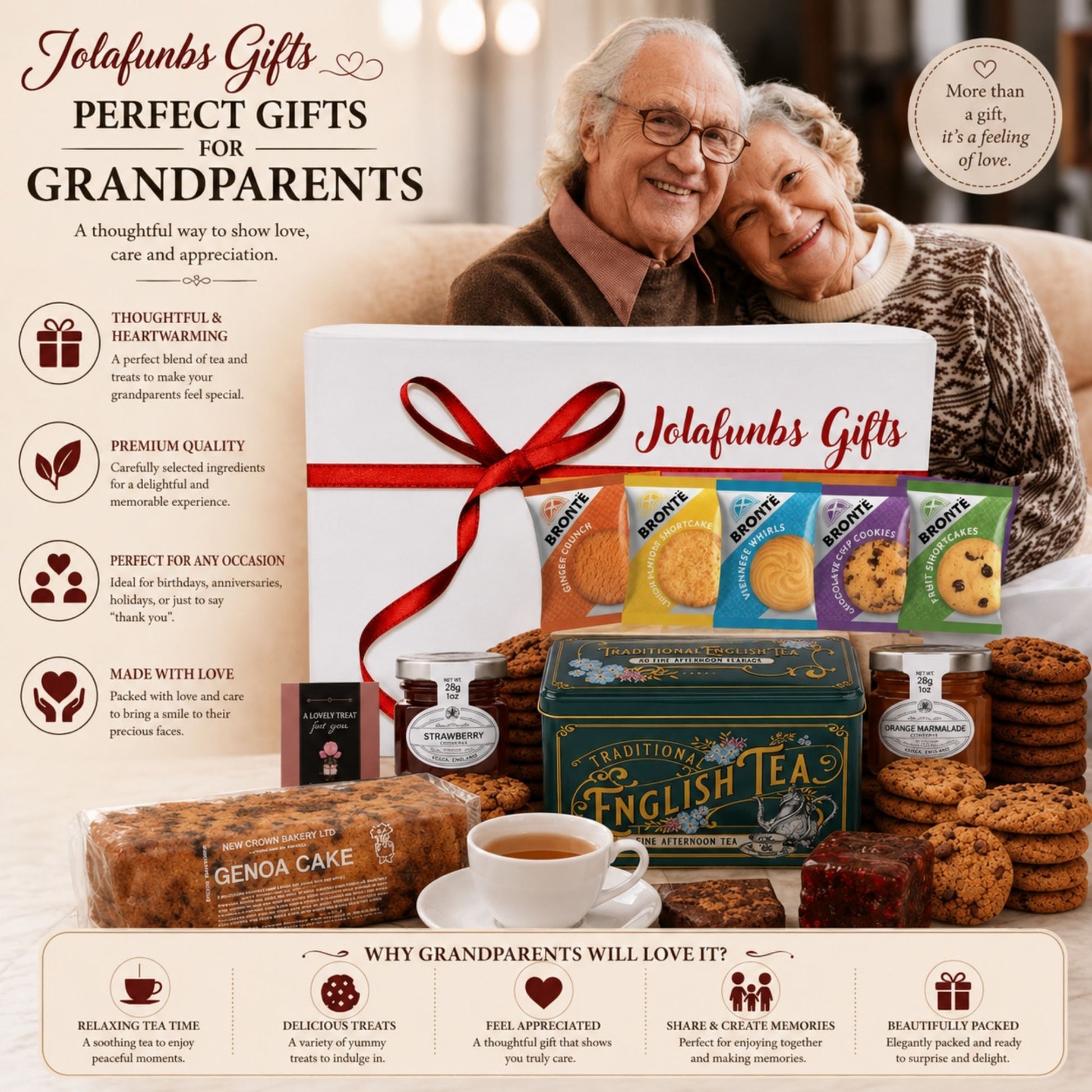 Afternoon tea hamper with green tea tin