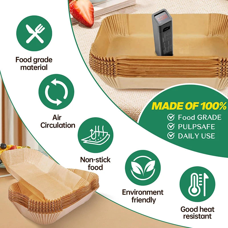 Waterproof nonstick air fryer liners