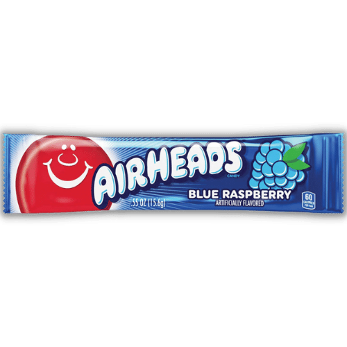 Bulk 36-pack of Airheads Blue Raspberry candy bars