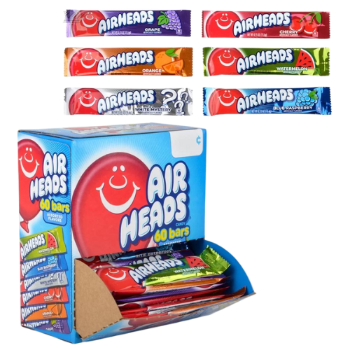 Airheads mixed flavour chewy sweets display box