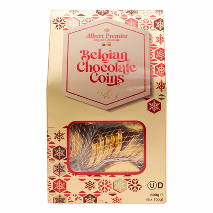 Albert Premier Belgian Chocolate Gold Coins 600g tote
