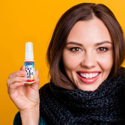 Travel-size face mist with honey scent
