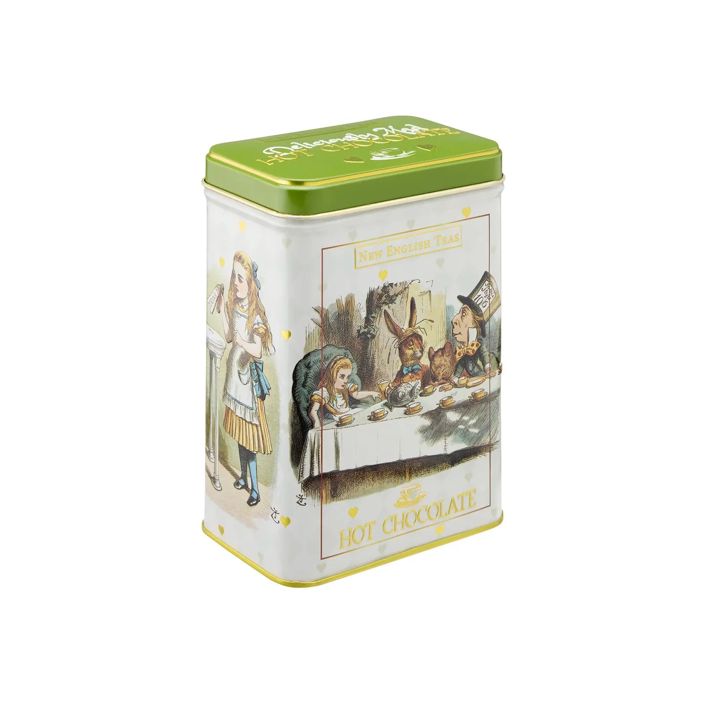 Alice themed hot chocolate gift tin for chocolate lovers