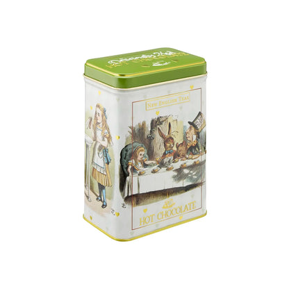 Alice themed hot chocolate gift tin for chocolate lovers