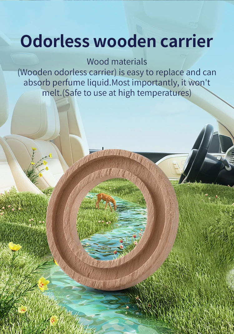 Plastic and alloy rotating car diffuser