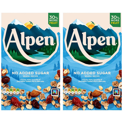 Alpen No Added Sugar muesli 2 x 950g organic cereal