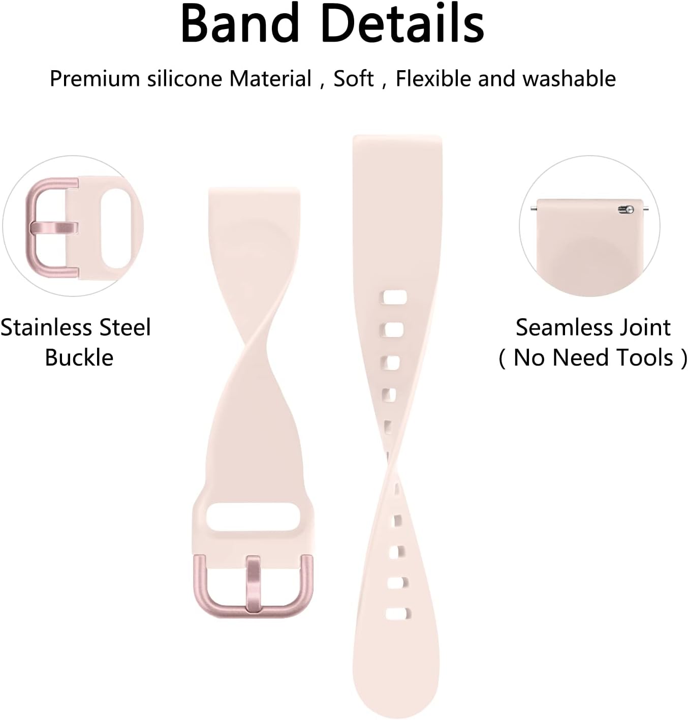 Adjustable pink watch band for Amazfit Bip 3 and Bip U Pro
