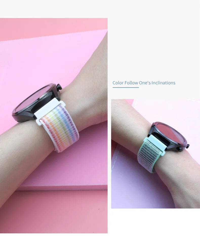 Multi-colour nylon band for Amazfit and Samsung watches