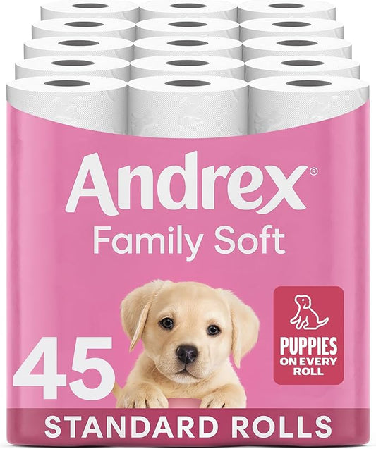Andrex family 45 standard rolls