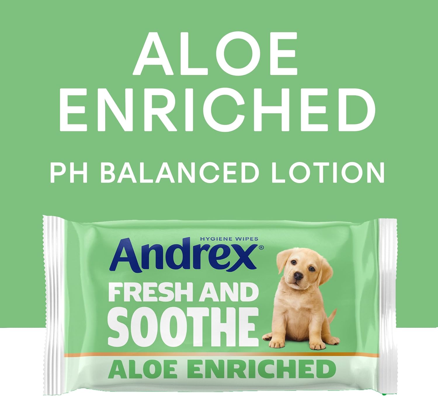Andrex Fresh and Soothe Toilet Wipes - 12 Pack - Flushable and Plastic-Free with FSC Certified Materials