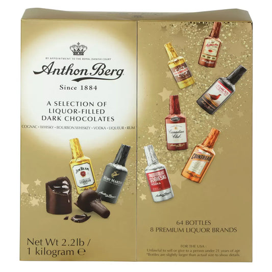 Anthon Berg Chocolate Liqueurs 1kg – box of gourmet chocolate filled with rich liqueur