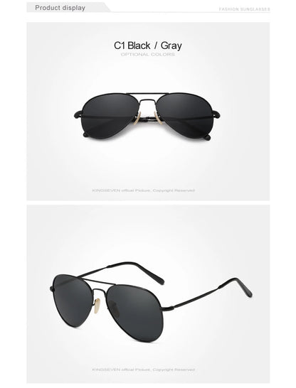 KINGSEVEN sunglasses model wearing pilot style outdoor lifestyle
