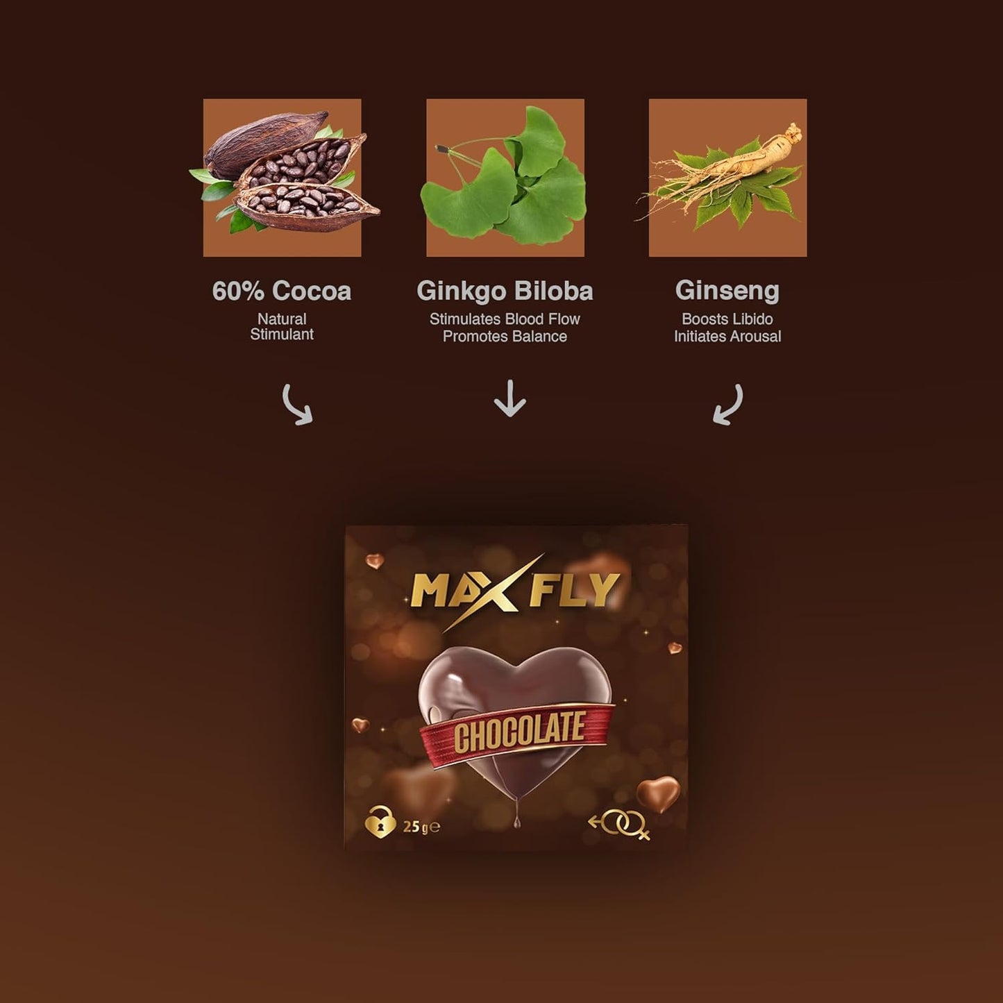 Vegetarian and gluten-free MaxFly chocolate for adults