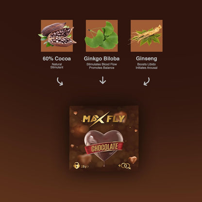Vegetarian and gluten-free MaxFly chocolate for adults