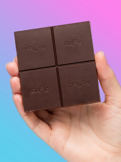 Dark chocolate infused with maca, ginseng, damiana, and cayenne