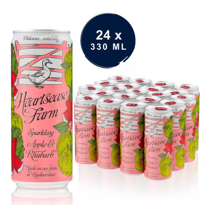 Apple and rhubarb sparkling fruit drink