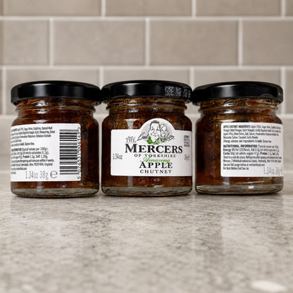 Mercers Apple Chutney Mini Jars 3 x 38g Vegan Condiment Set