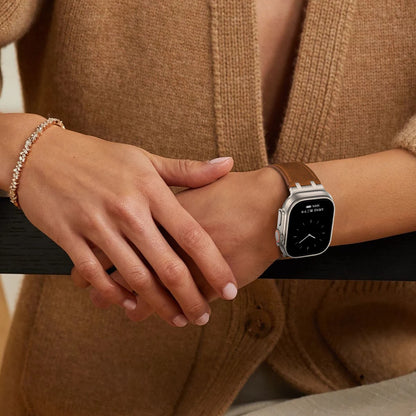 Leather Apple Watch band installation easy tool free guide