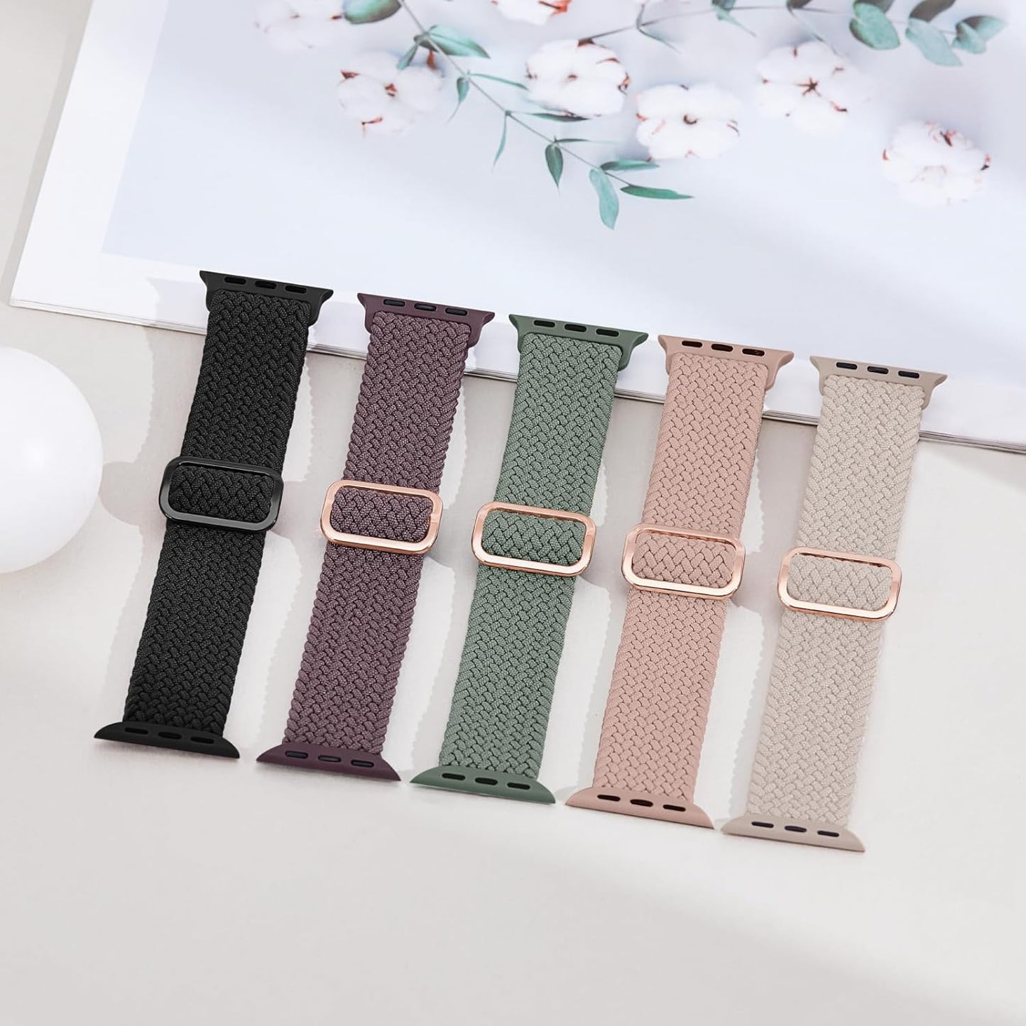Lightweight braided smartwatch straps for women and men