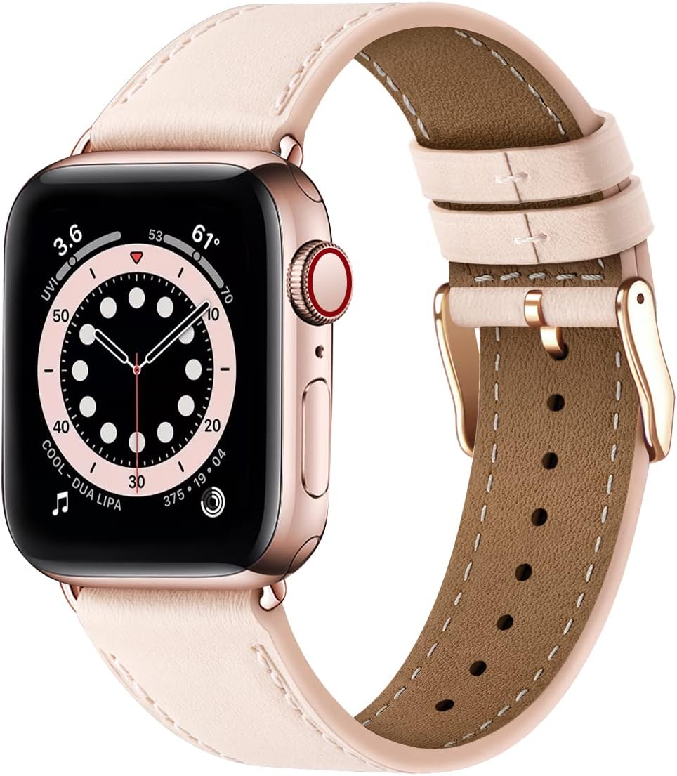 Premium leather Apple Watch strap for men and women