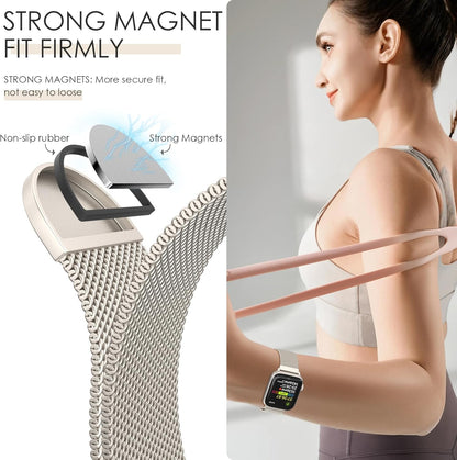 Woven stainless steel Apple Watch loop band