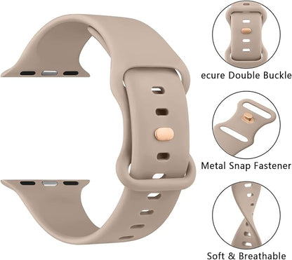 Comfortable silicone watch strap for gym and outdoor use