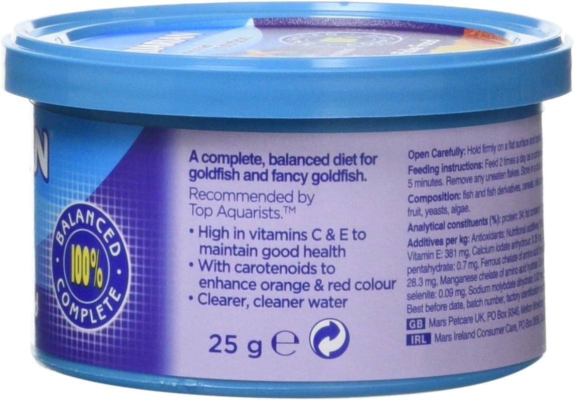 Goldfish food with clean water formula – 25g tub