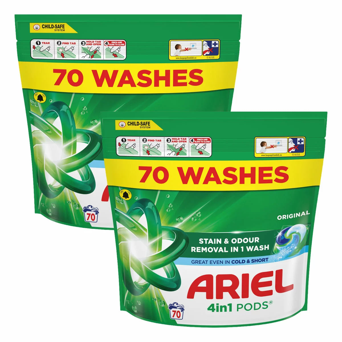 Ariel 4 in 1 Pods 140 wash fresh scent pack