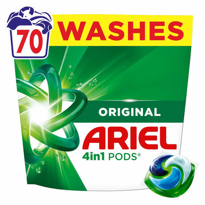 Ariel laundry detergent capsules for powerful stain removal