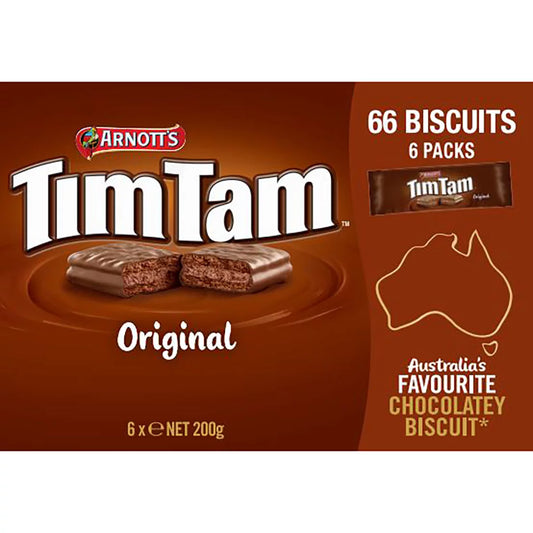 Arnott’s Tim Tam Original Chocolate Biscuits 6 x 200g