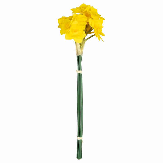 Artificial Daffodil Bunch with lifelike flowers and foliage