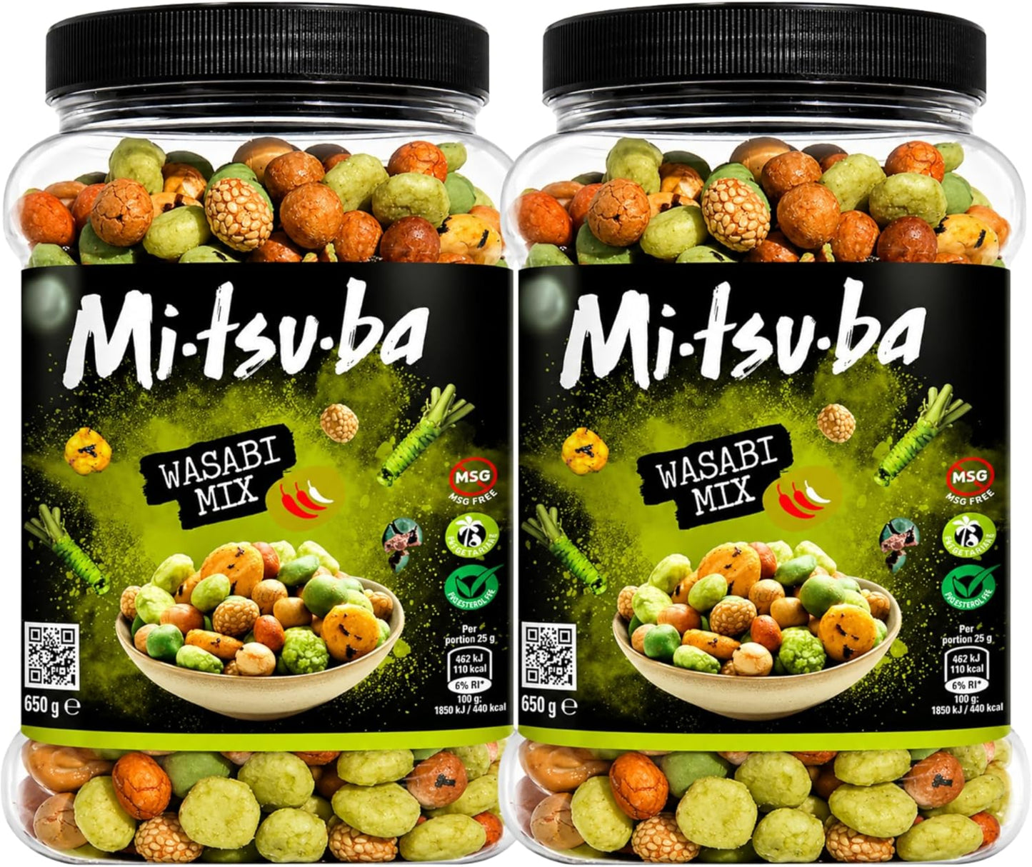 Mitsuba Japanese Snack Bundle with Peanut Crunch and Wasabi Mix