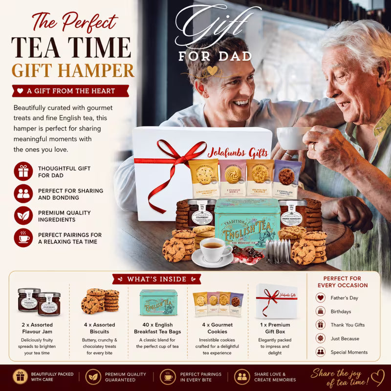 Luxury tea break hamper with jam and biscuits included