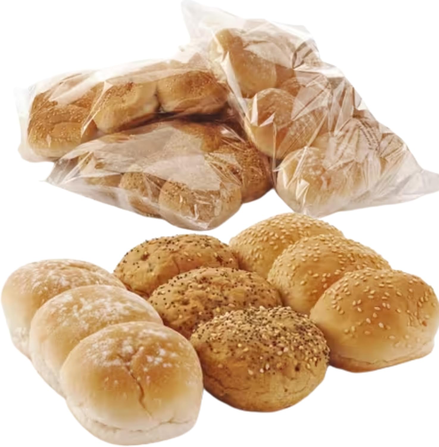 Assorted mini catering bread rolls