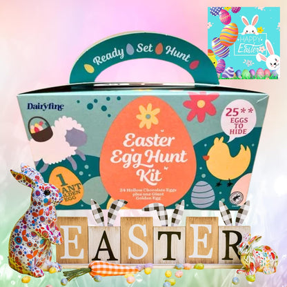 Easter chocolate sweets box with 24 assorted treats for kids