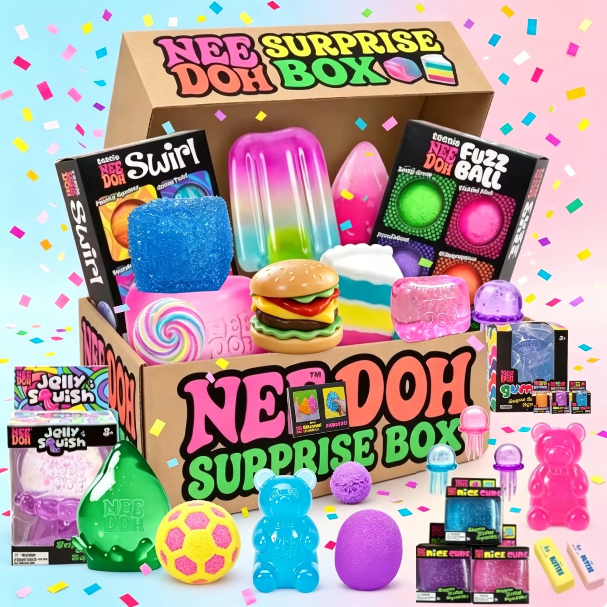 100+ Piece Assorted Squeeze Fidget Toy Blind Box