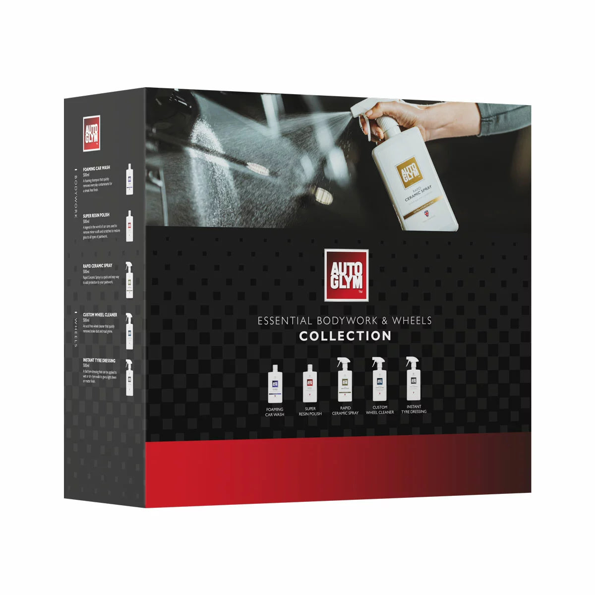 Autoglym 5 piece car care bodywork and wheels kit