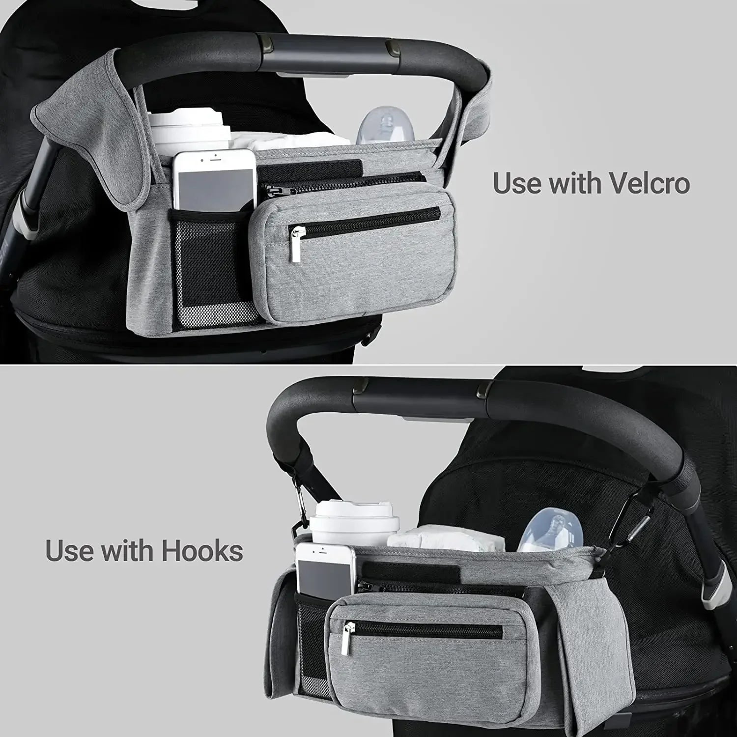Compact yet spacious baby travel storage solution