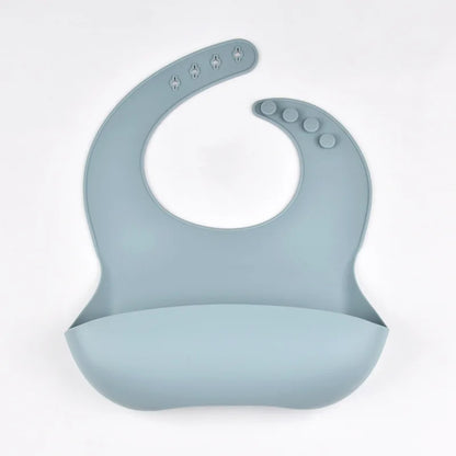 Baby feeding bib designed to prevent food stains and mess