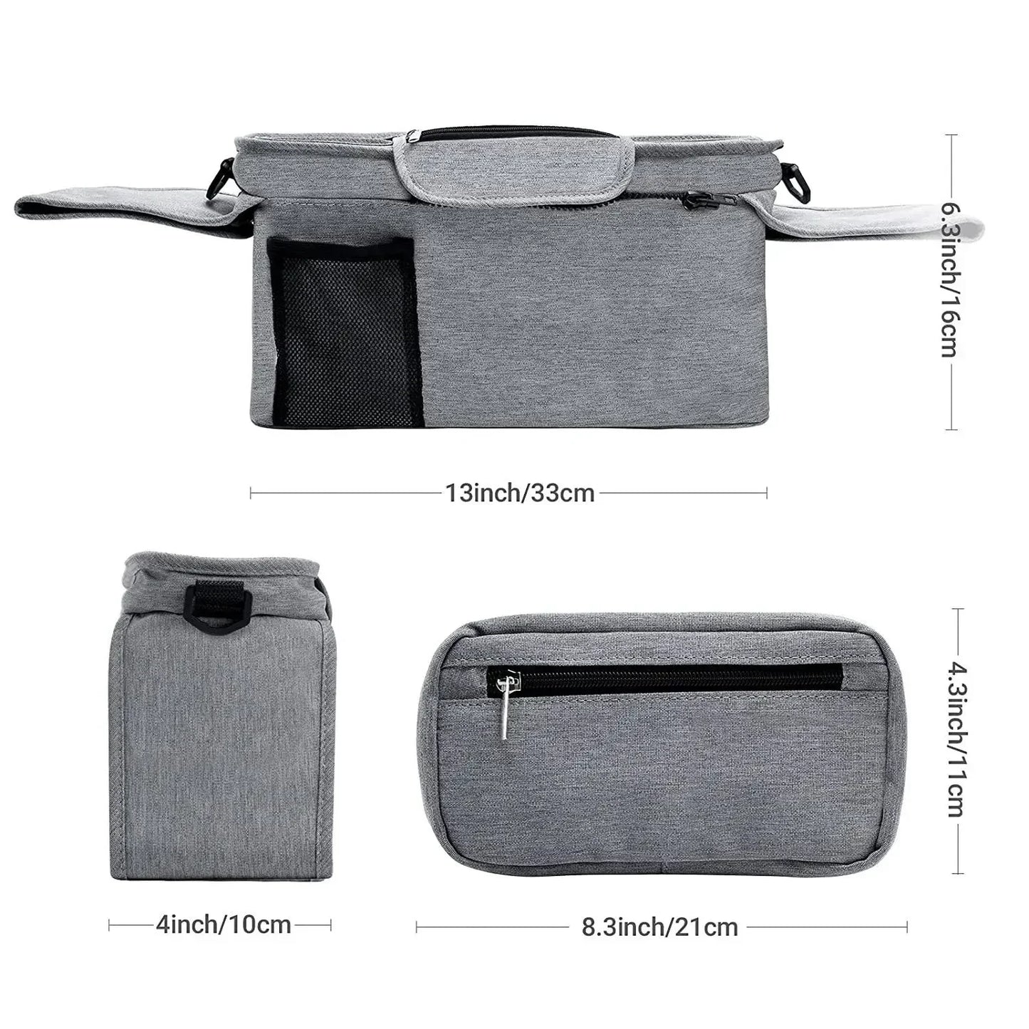 Baby essentials organiser bag for pram storage