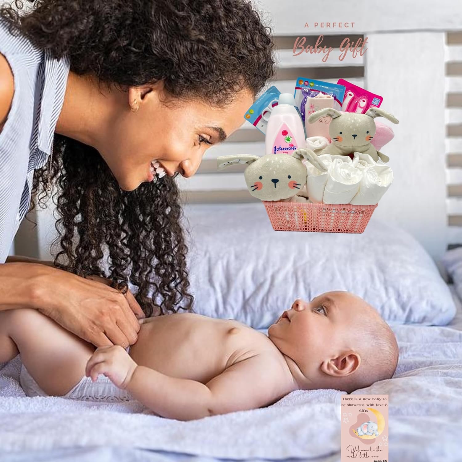 Keepsake baby shower gift set with cute essentials