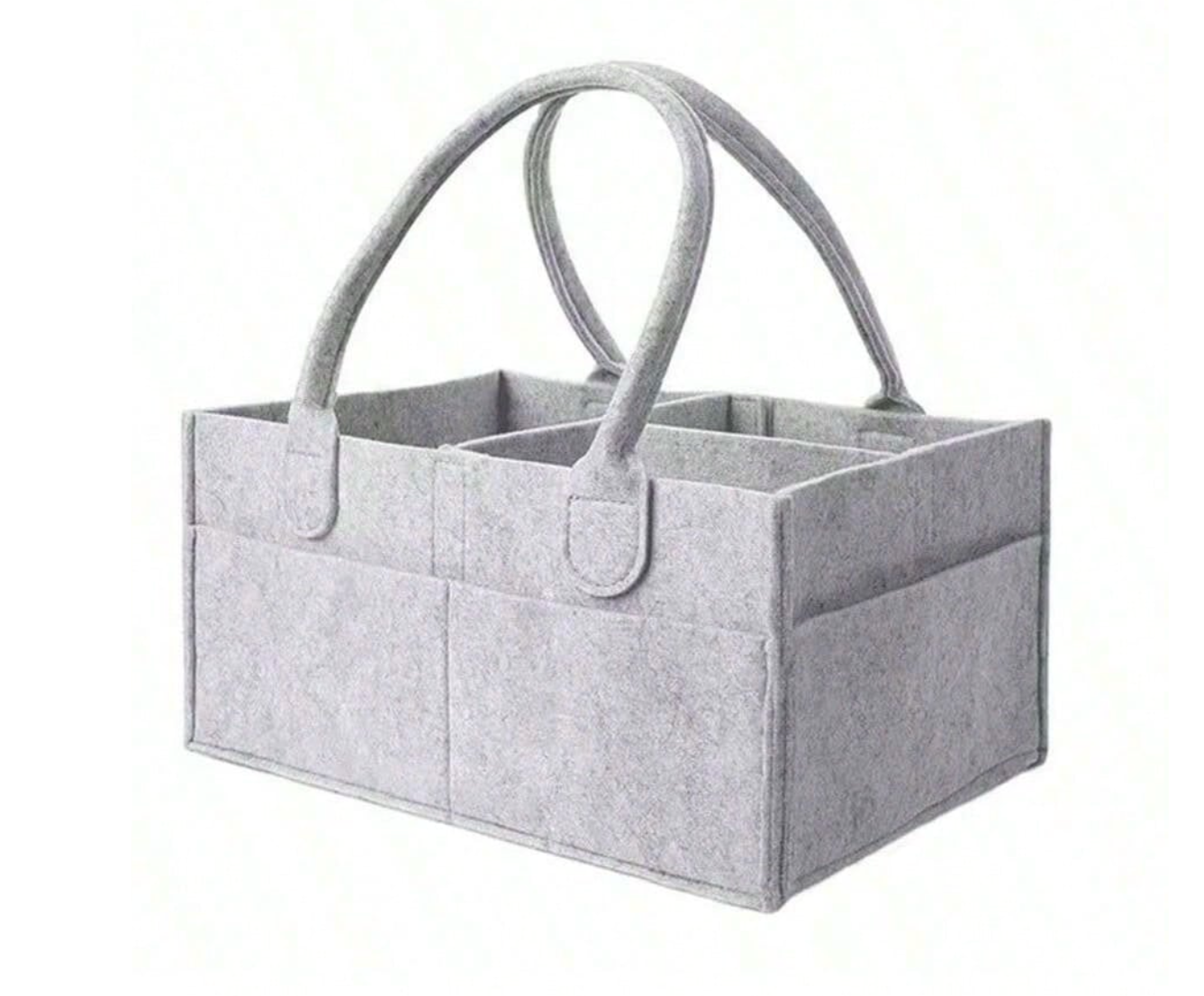 Portable baby organizer basket for nappies wipes and toys