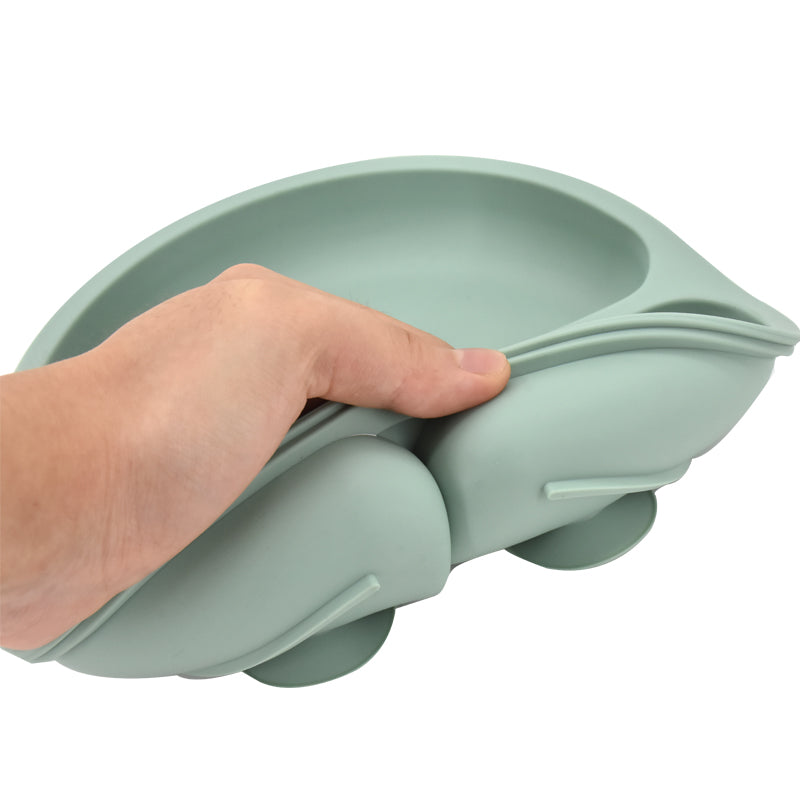 Non slip suction plate and bowl for children