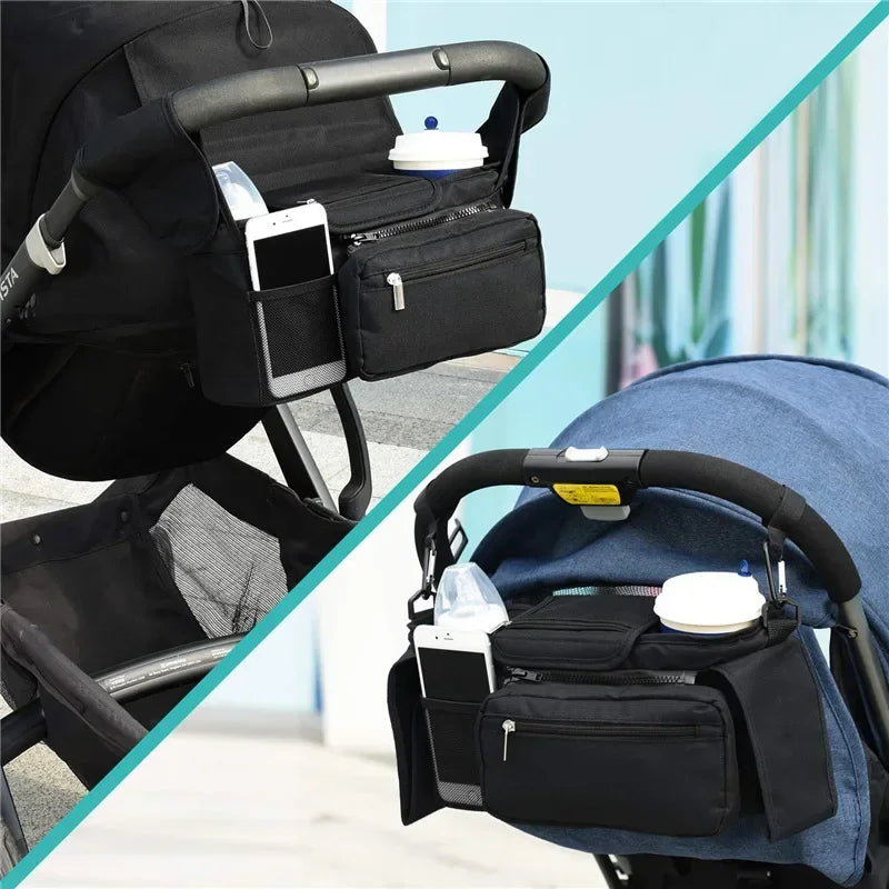 Lightweight mummy bag for pushchair organisation